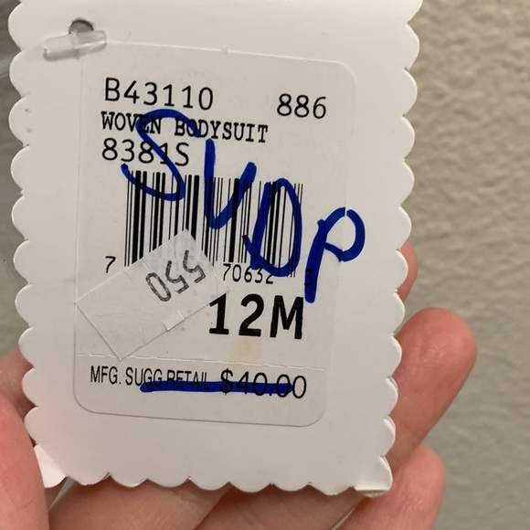 Hartstrings Kitestrings Baby Blue Christmas Buttondown Bodysuit 12 Months Tie - Picture 7 of 12